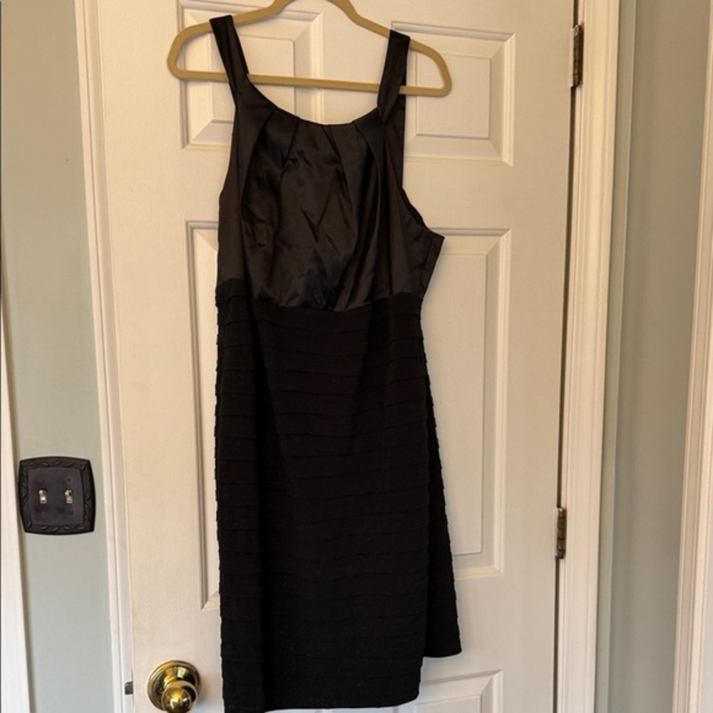 R & M Richards Black Sleeveless Mini Dress